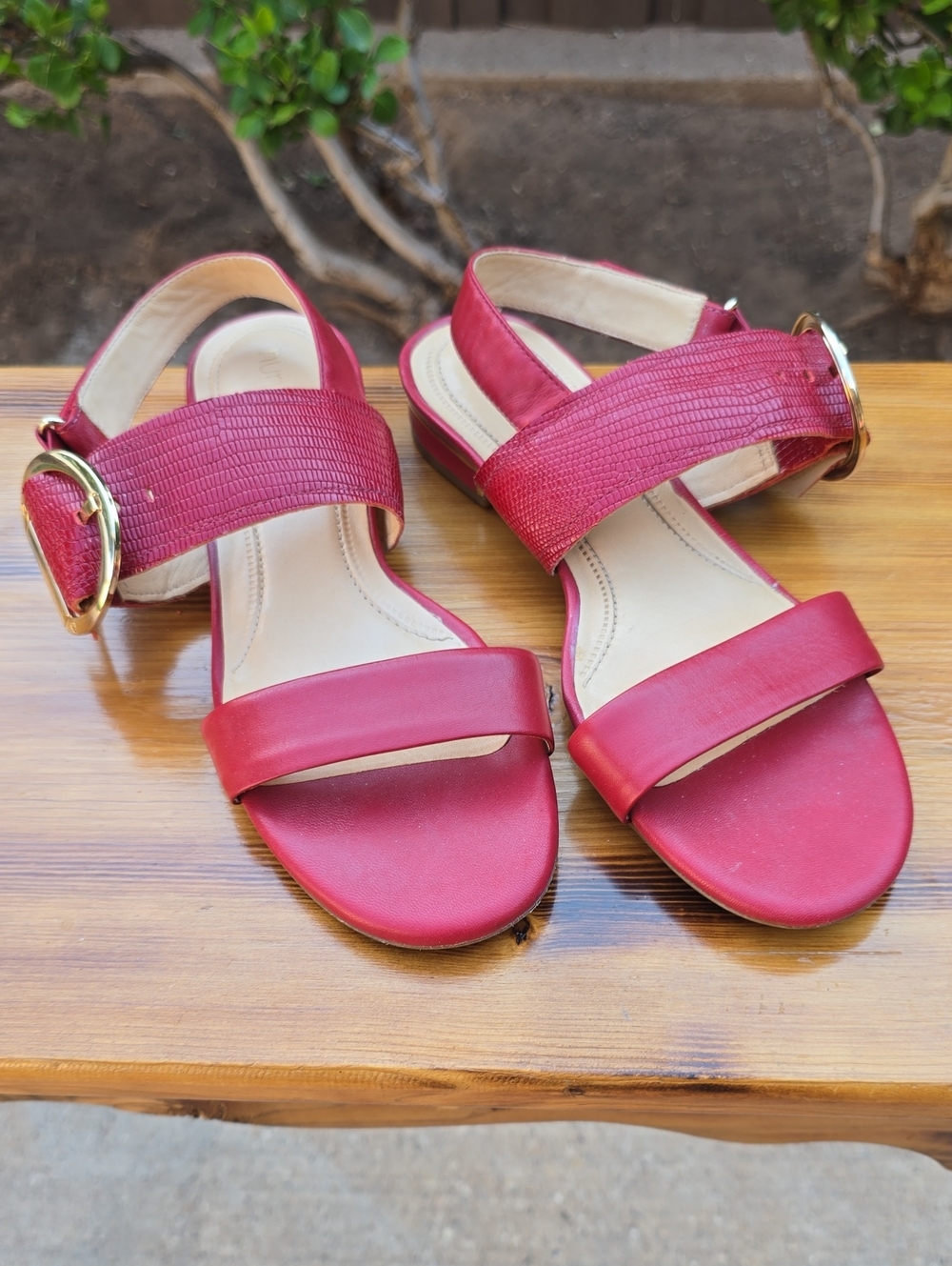 Nurture By Lamaze Darcie Women’s Red Slingback Sandals with Buckle